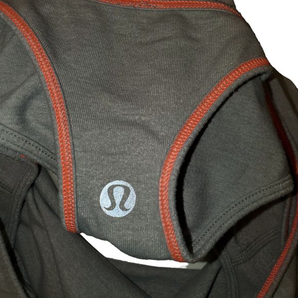 Lululemon Gray Cool Reversible Racerback Tank Contrast Stitch Reflective Logo 4 - Picture 6 of 7